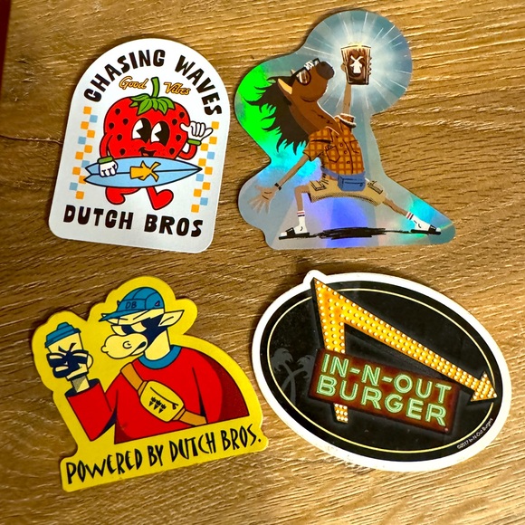 In-N-Out and Dutch Bros Stickers - Picture 1 of 1